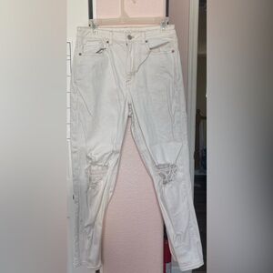 American Eagle Cream Stretch Jeans